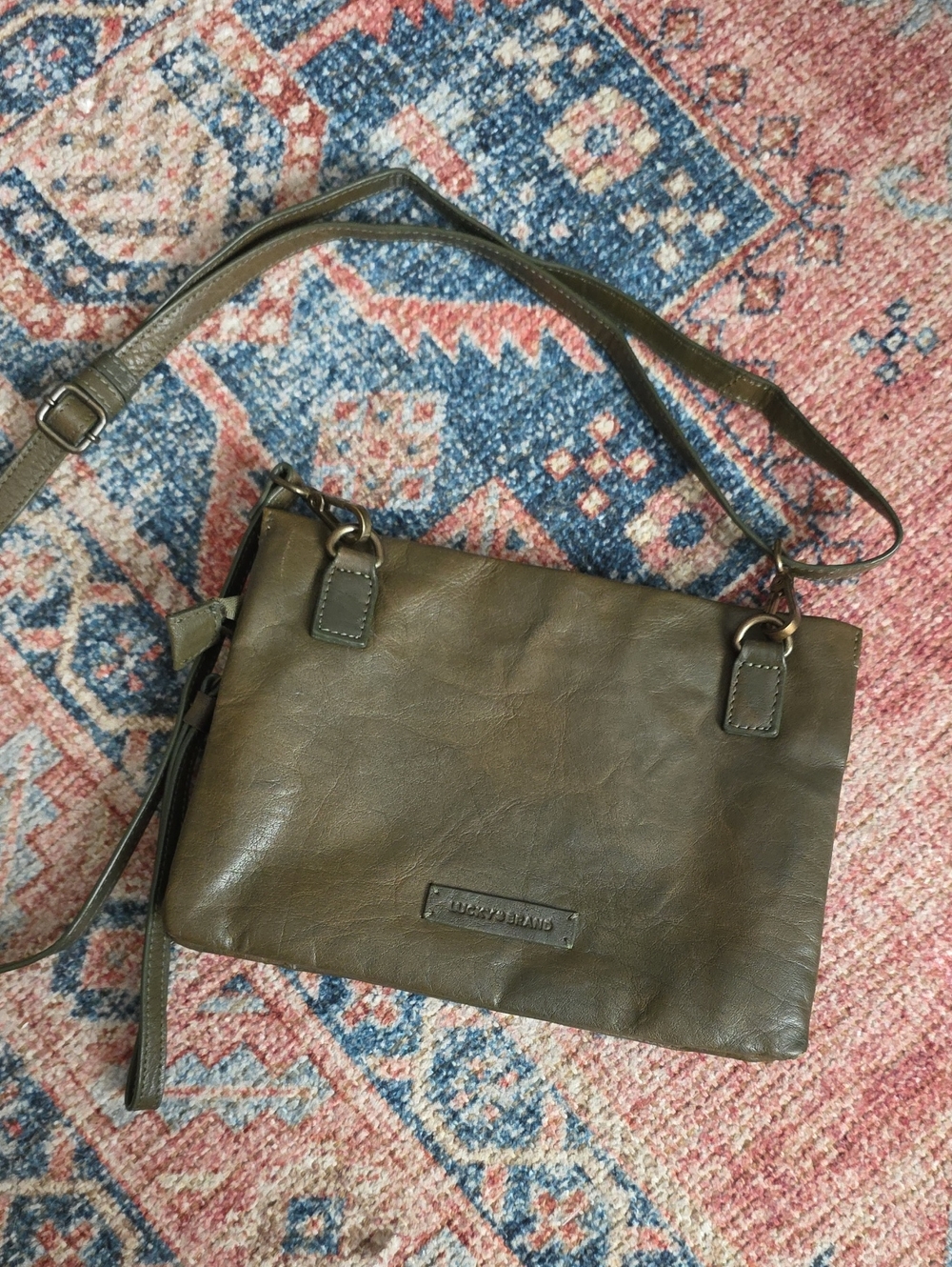 Lucky Brand Olive Crossbody Shoulder Bag